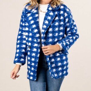 Active USA Blue and White Checkered Coat